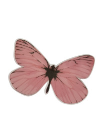 Метелик пластик/5.5*8.5 см/1 шт./рожевий