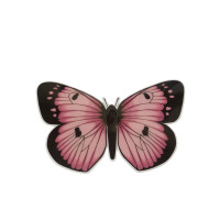 Бабочка пластик /  9.5*15  см / 1 шт / розовый