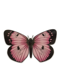 Метелик пластик/9,5х15 см/1 шт./рожевий