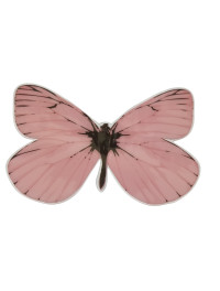 Метелик пластик/9*13.5 см/1 шт./рожевий