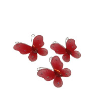 Фатиновий метелик/3.5 см/малий червоний