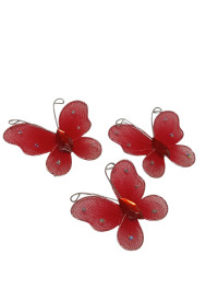 Фатиновий метелик/3.5 см/малий червоний