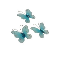 Фатиновая бабочка/ 3.5 см / маленькая голубая