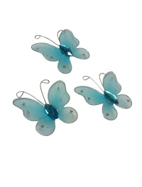 Фатиновий метелик/3.5 см/малий блакитний