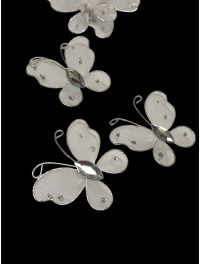 Фатиновий метелик/3.5 см/малий білий