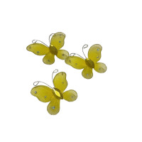 Фатиновая бабочка/ 3.5 см / маленькая жёлтая