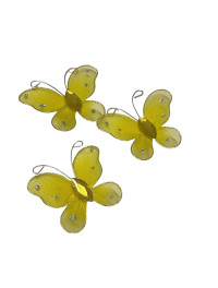 Фатиновий метелик/3.5 см/малий жовтий