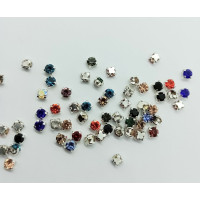 Стрази круглі 3 мм. Скло. Паковання — 20 шт. Колір мікс