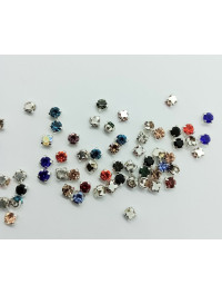 Стрази круглі 3 мм. Скло. Паковання — 20 шт. Колір мікс