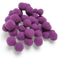 Помпоны "люкс"  для творчества 1,5 см, 50 шт/ фиолетовый темный