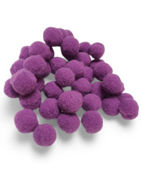 Помпони "люкс" для творчості 1,5 см, 50 шт./фіолетовий темний