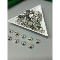 Полубусины пришивные/8мм/10 Грам(прим.70шт)/ серебро