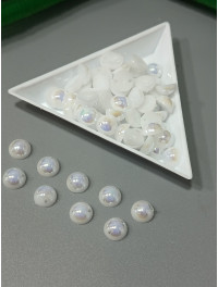 Полусуни пришивні/8мм/10 Грам (прим.70 шт.)/білий з АБ