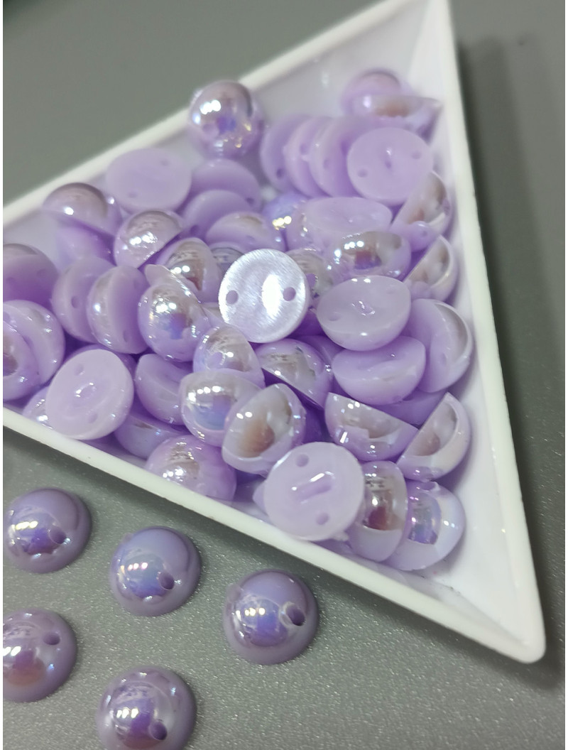 Полусуни пришивні/8мм/10 Грам (прим.70 шт.)/Бузковий з АБ