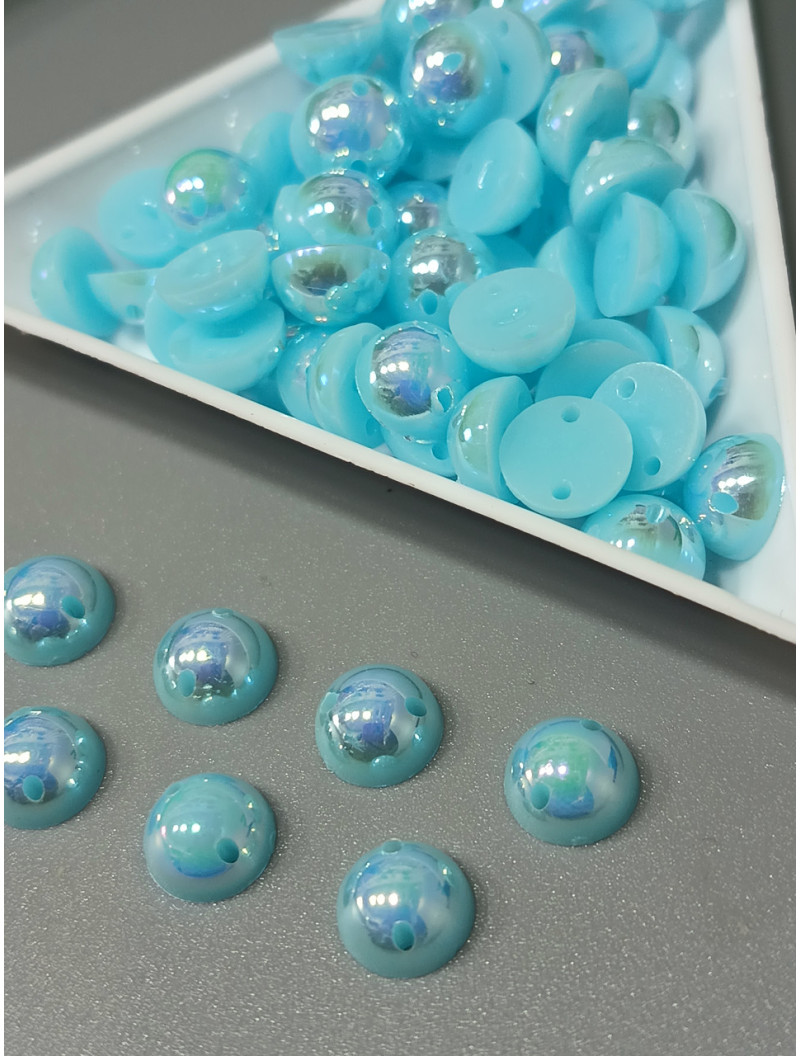 Полусуни пришивні/8мм/10 Грам (прим.70 шт.)/блакитний з АБ