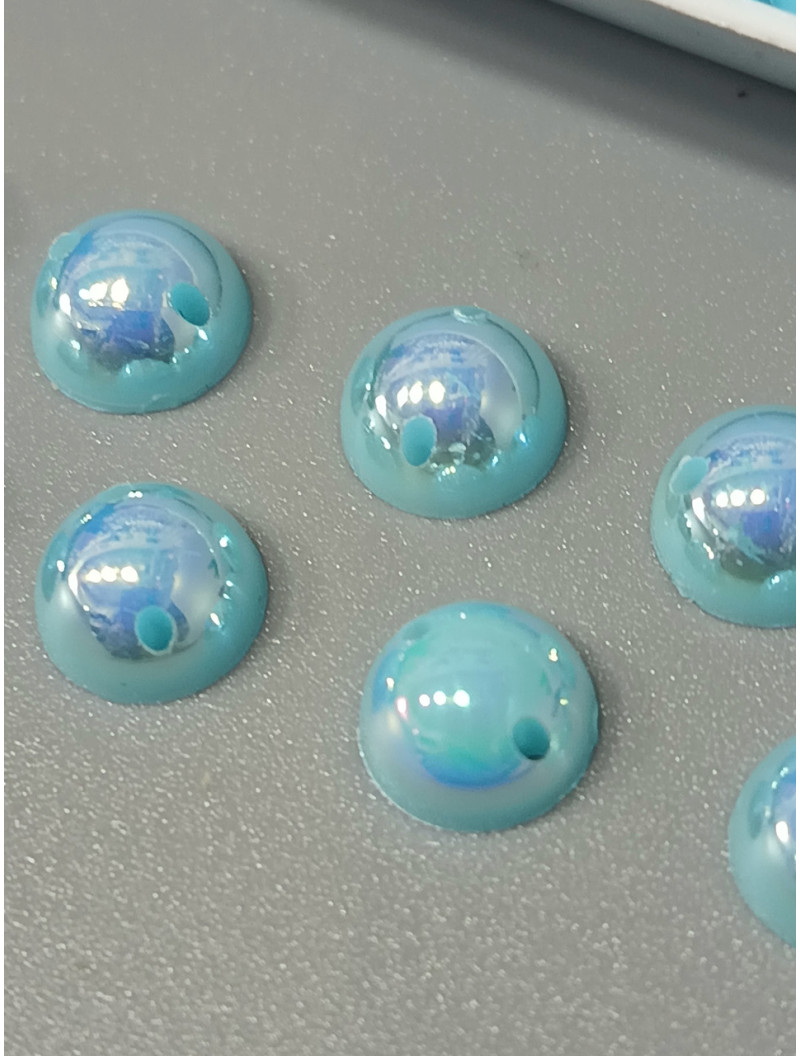 Полусуни пришивні/8мм/10 Грам (прим.70 шт.)/блакитний з АБ