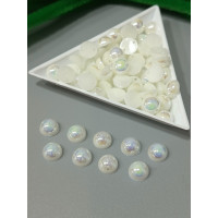 Полубусины пришивные/8мм/10 Грам(прим.70шт)/ молочный с АБ