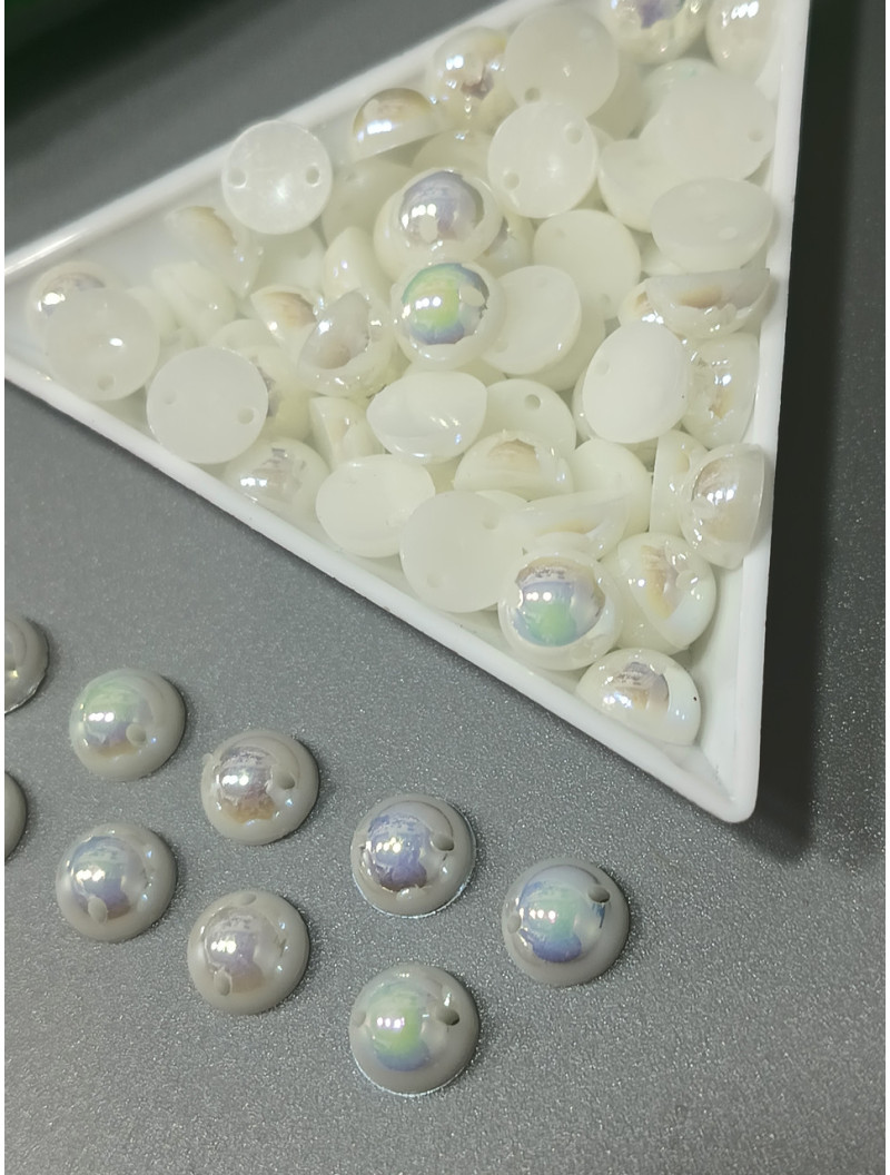 Полусуни пришивні/8мм/10 Грам (прим.70 шт.)/ молочний з АБ