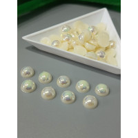 Полубусины пришивные/8мм/10 Грам(прим.70шт)/ бежевый с АБ