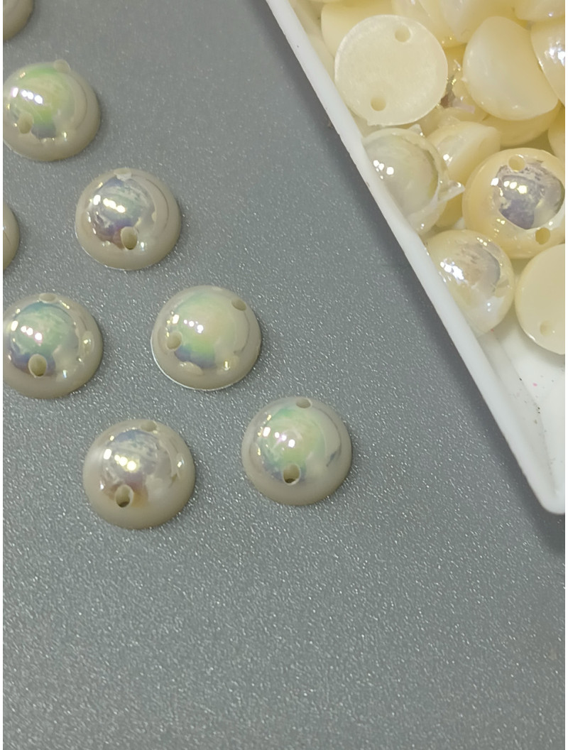 Полусуни пришивні/8мм/10 Грам (прим.70 шт.)/бежевий з АБ