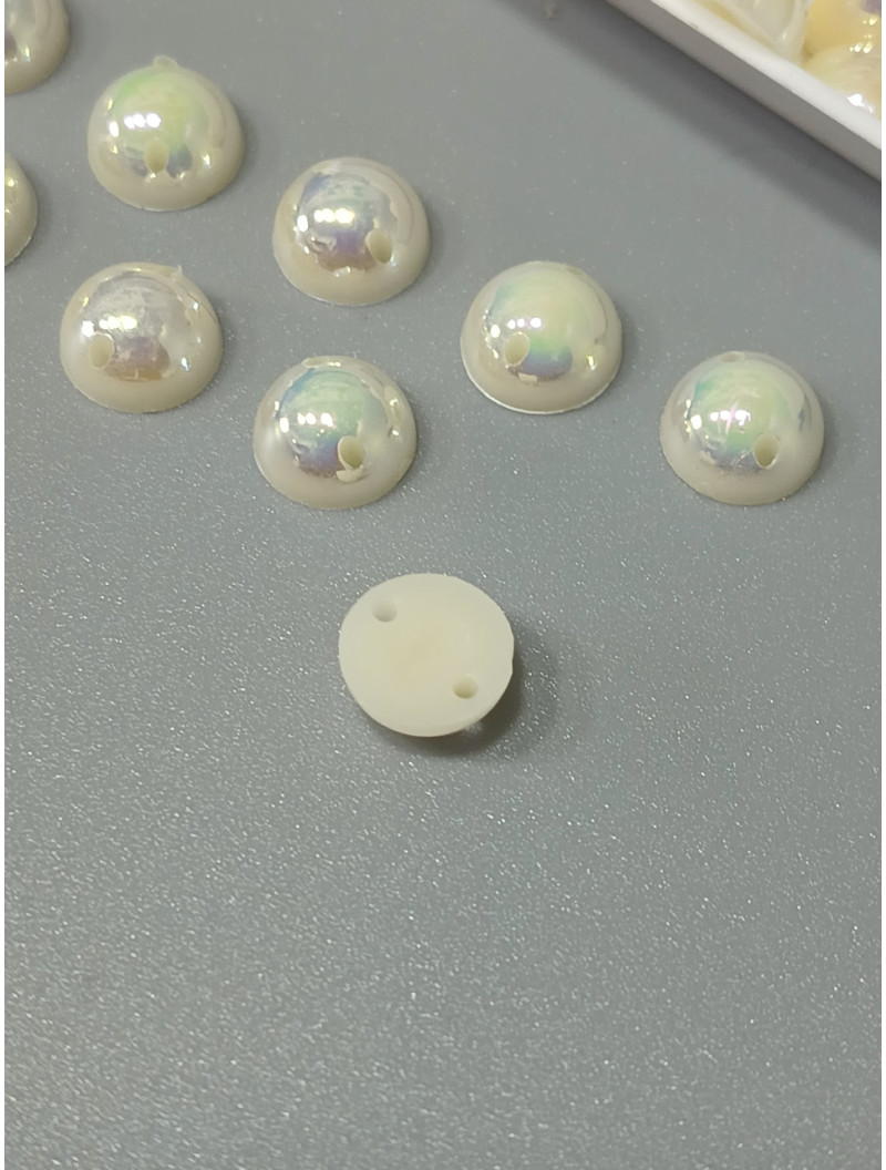 Полусуни пришивні/8мм/10 Грам (прим.70 шт.)/бежевий з АБ