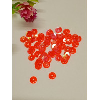 Пайетки / 6 мм / радужные оранжевый прозрачный/ 5 гр