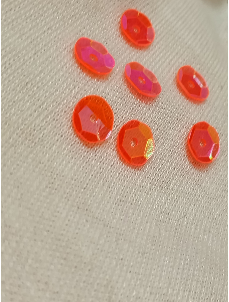 Паєтки/6 мм/ райдужні жовтогарячий прозорий/5 г