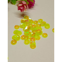 Паєтки/6 мм/ райдужні салатовий прозорий/5 гр
