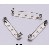 Еврошпилька с фиксатором / 35 мм / серебро / 5 шт