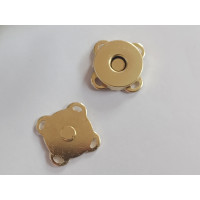 Кнопка магнитная пришивная. Размер -14мм. Цвет - лимонное золото