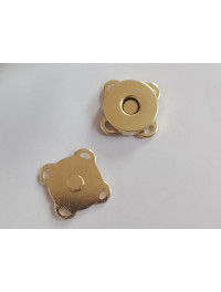 Кнопка магнітна пришивна. Розмір — 14 мм. Колір — лимонне золото