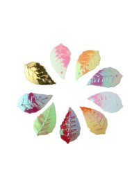 Паєтки листочки/16 мм/ мікс