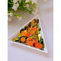 Паєтки зі зміщеним отвором/10 мм/5 грамів/зелений хамелеон