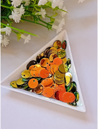 Паєтки зі зміщеним отвором/10 мм/5 грамів/зелений хамелеон