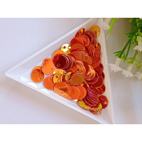 Паєтки зі зміщеним отвором/10 мм/5 грамів/червоний хамелеон