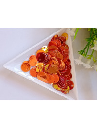 Паєтки зі зміщеним отвором/10 мм/5 грамів/червоний хамелеон