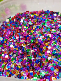 Паєтки "серця"/мікс/4 мм/5 грамів/5 грамів/