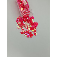 Пайетки голограмма/ 7 мм /  малиновый / 5 грамм