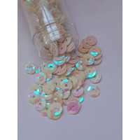 Паєтки голограма/7 мм/білий/5 грамів