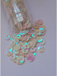 Паєтки голограма/7 мм/білий/5 грамів