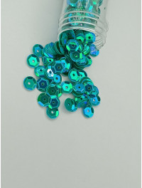 Паєтки голограма/7 мм/аквамарин/5 грамів