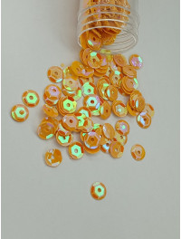 Паєтки голограма/7 мм/жовтогарячий/5 грамів