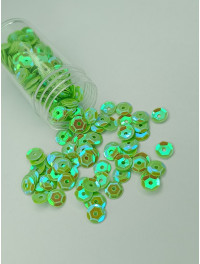 Паєтки голограма/7 мм/ салатовий/5 грамів