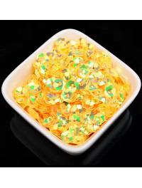 Паєтки квітка/6 мм/ райдужні жовті/5 г