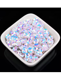 Паєтки квітка/6 мм/ райдужні блакитні/5 г