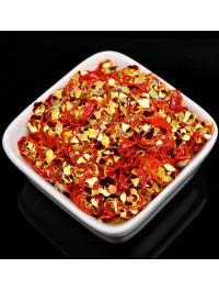 Паєтки квітка/6 мм/ райдужні червоні/5 г