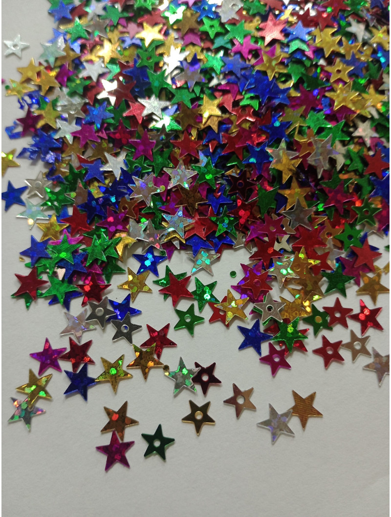 Паєтки "зірка" Паковання 5 грамів. Колір мікс