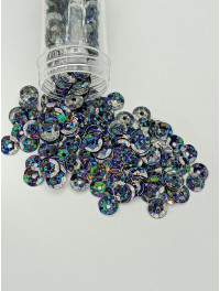 Паєтки голограма/7 мм/графіт/5 грамів