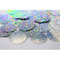Паетки серебро голограммаи/ 20 мм / 3 грамма (Приб,30 шт)