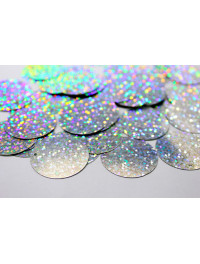 Паєтки срібло голограмаи/20 мм/3 грами (Приб,30 шт.)